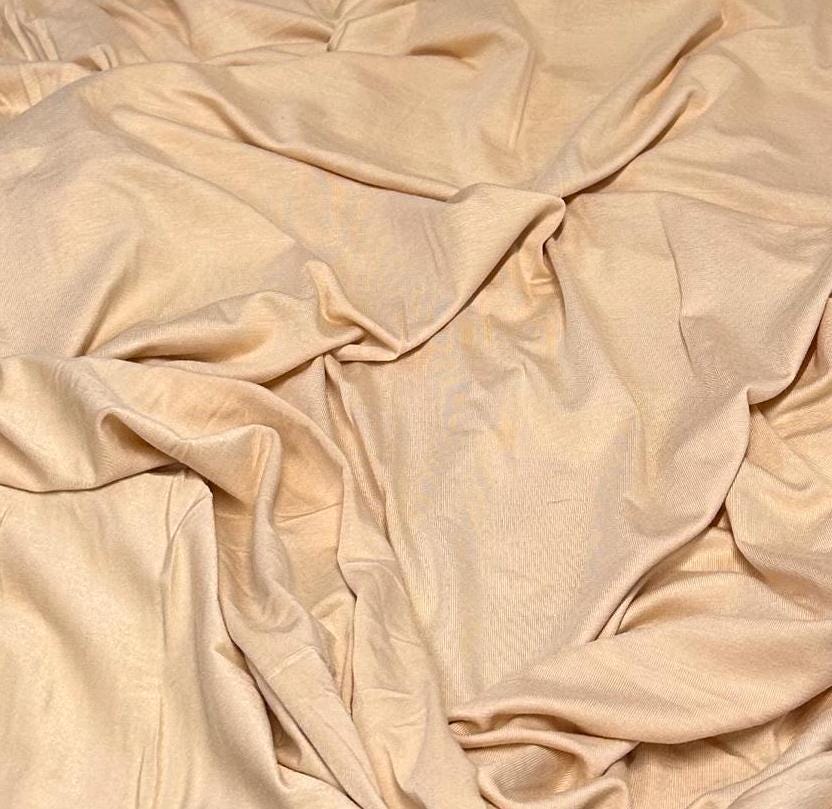 New Colors! 4-Way Stretch Bamboo Fabric| Soft Bamboo Spandex | Fabric By The Yard | For Dresses, Cardigans and Blouses | Nude Taupe Hues