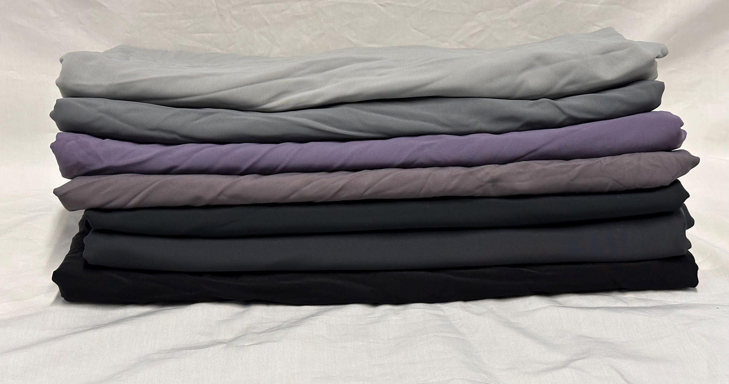 Nylon Spandex Tricot Solid Swimwear Activewear Fabric By The Yard Grey Colors Hue