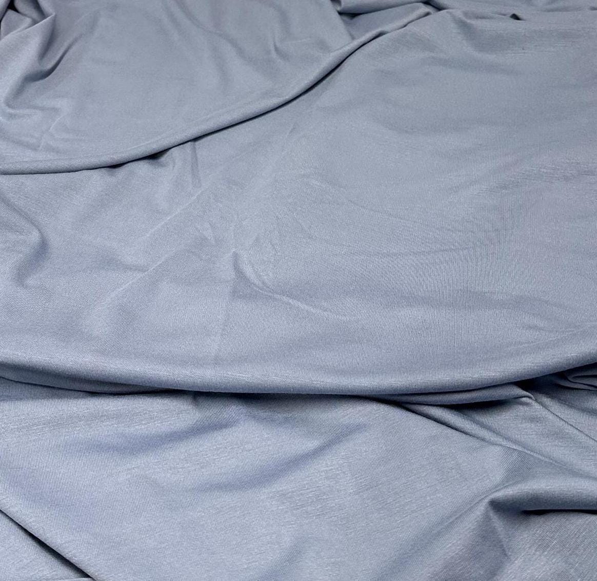 New Colors! 4-Way Stretch Bamboo Fabric| Soft Bamboo Spandex | Fabric By The Yard | For Dresses, Cardigans and Blouses | Denim Sages Colors