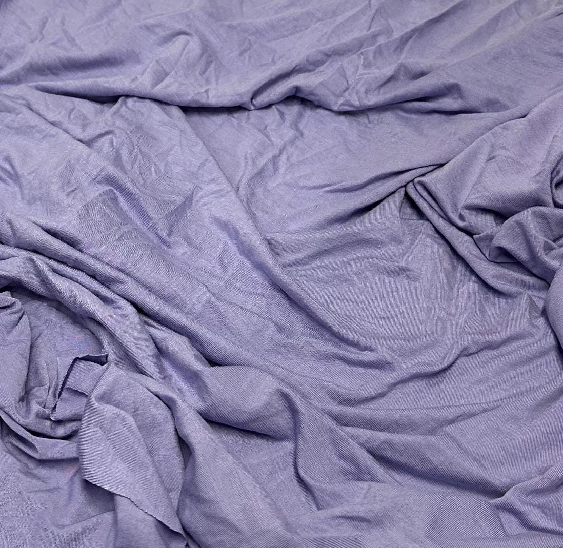 New Colors! 4-Way Stretch Bamboo Fabric| Soft Bamboo Spandex | Fabric By The Yard | For Dresses, Cardigans and Blouses | Denim Sages Colors