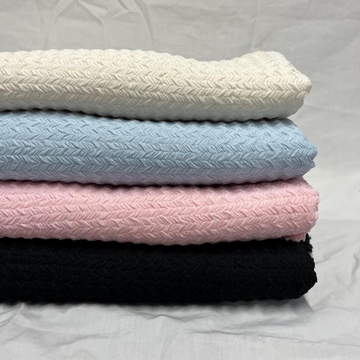 Herringbone Jacquard Texture Knit Spandex Fabric By The Yard Bubble Knit Spandex Texture Knit