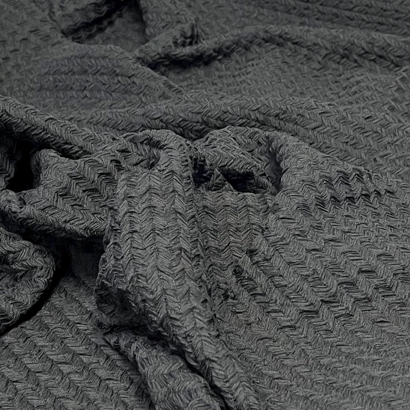 Herringbone Jacquard Texture Knit Spandex Fabric By The Yard Bubble Knit Spandex Texture Knit
