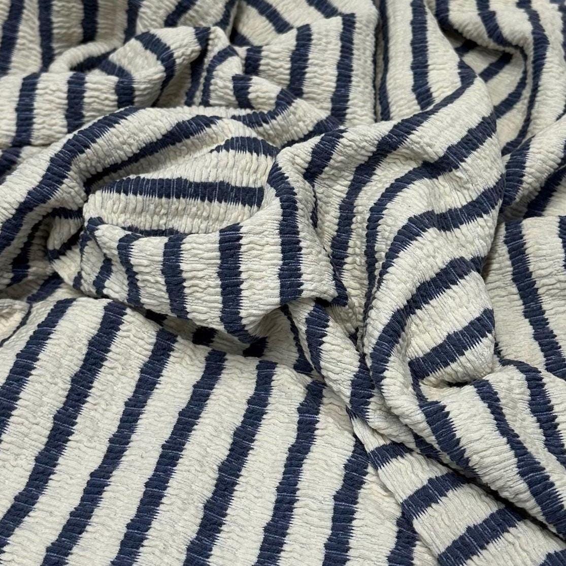 NEW COLORS! Stripe Rib Wave Knit Spandex Fabric By The Yard Cable Knit Spandex Texture Knit