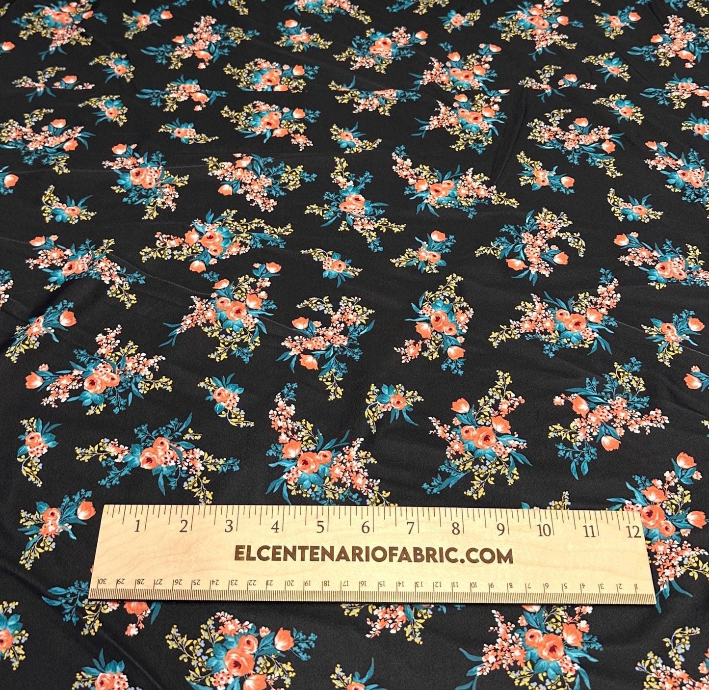 4 Way Stretch Print Nylon Spandex Fabric By The Yard Tricot Swim Wear Bikini Active Wear Small Flower Rose Black Green Pink Floral