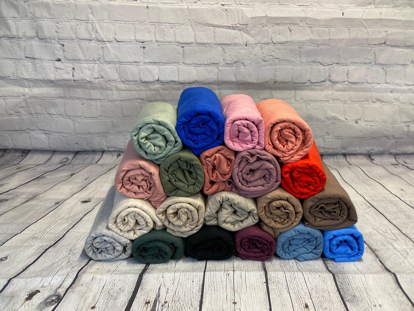 4-Way Stretch French Terry Bamboo Fabric | Super Soft 220GSM | Fabric By The Yard | For Dresses, Blouses and Shirts | 60 Wide