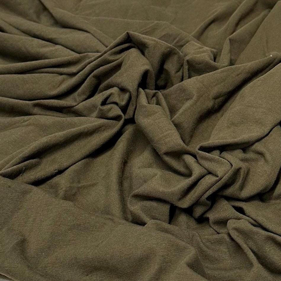 4-Way Stretch Soft Cotton Spandex Fabric Jersey Knit | Bestseller | Fabric By The Yard | Fall Colors
