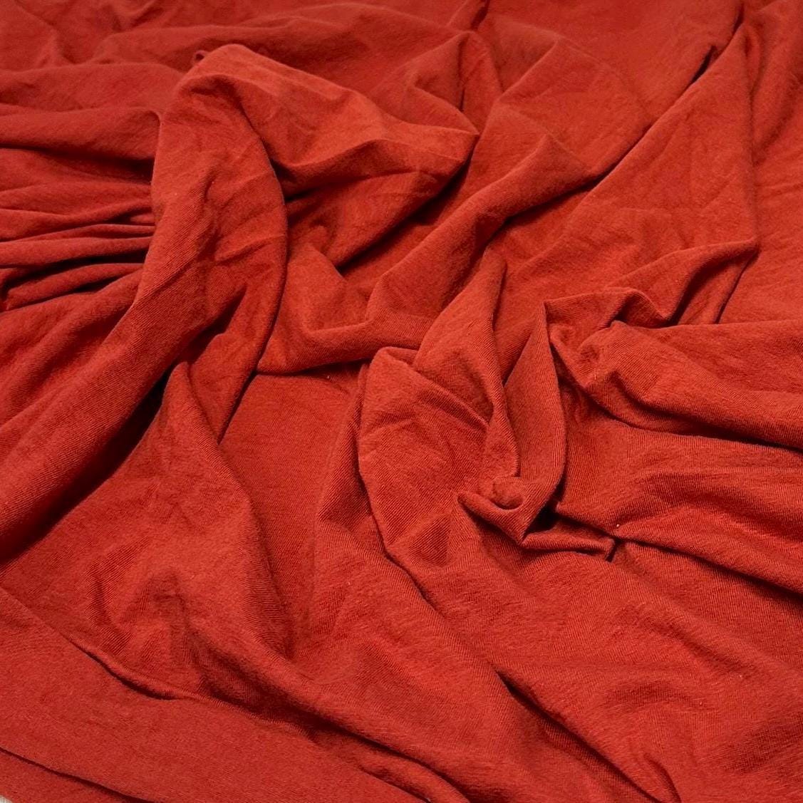 4-Way Stretch Soft Cotton Spandex Fabric Jersey Knit | Bestseller | Fabric By The Yard | Fall Colors