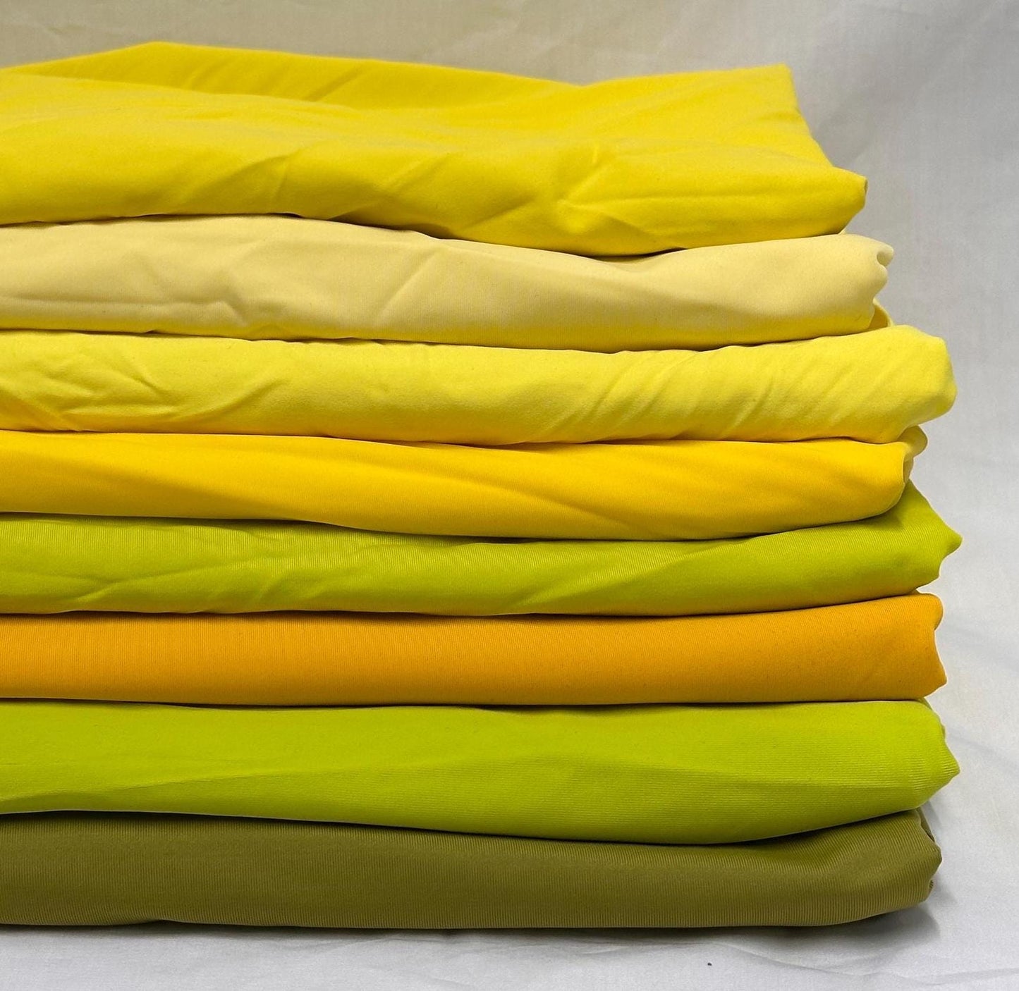 Nylon Spandex Tricot Solid Swimwear Activewear Fabric By The Yard Bright Yellow Shades