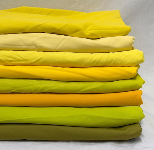 Nylon Spandex Tricot Solid Swimwear Activewear Fabric  By The Yard  Bright Yellow Shades