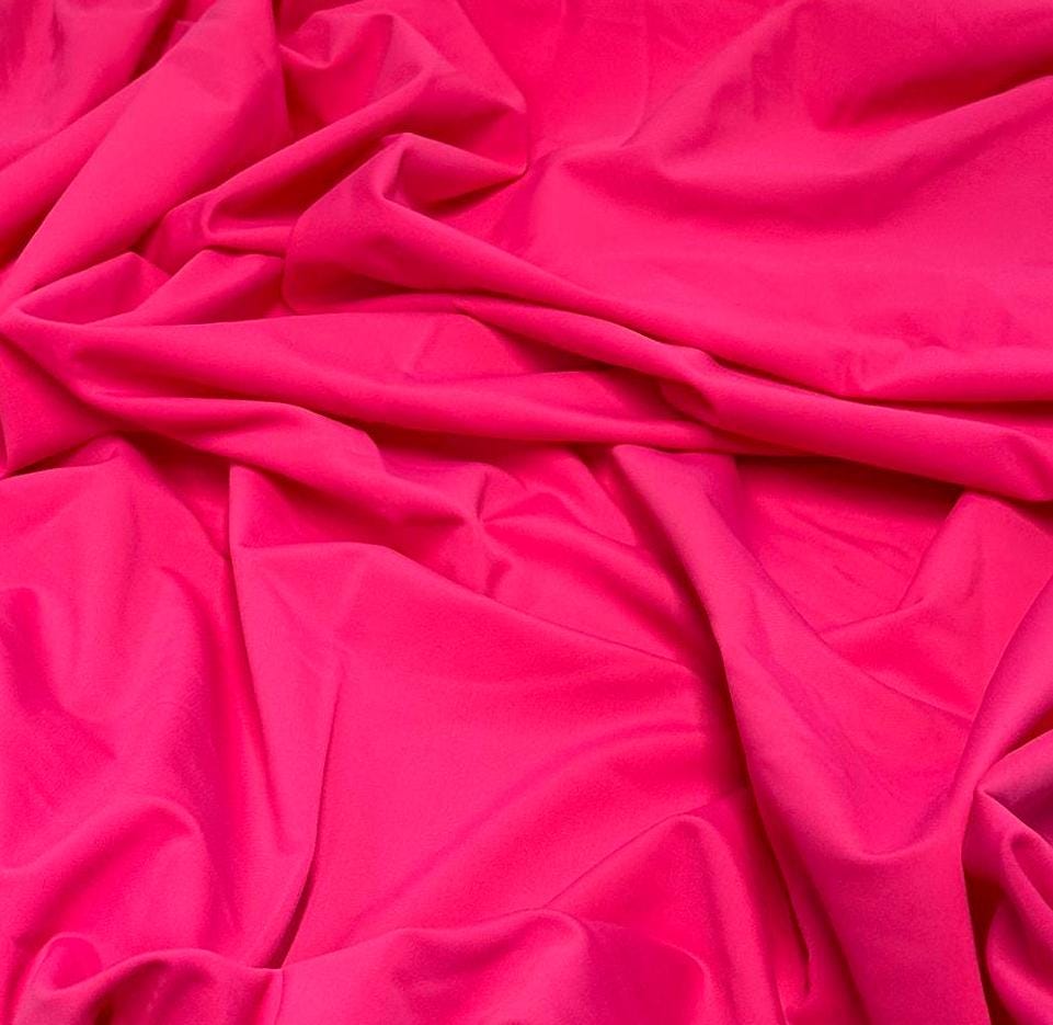 Nylon Spandex Tricot Solid Swimwear Activewear Fabric By The Yard Fuchsia Hue
