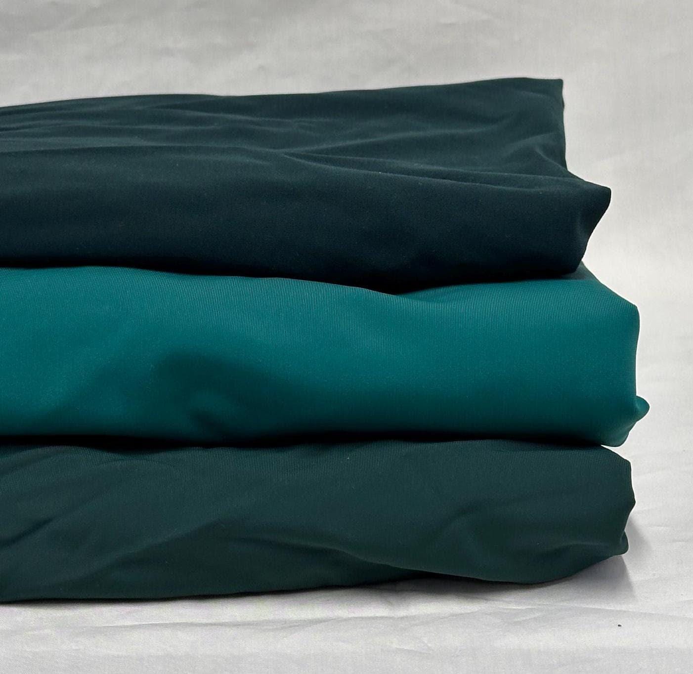 Nylon Spandex Tricot Solid Swimwear Activewear Fabric By The Yard Blue/Green Color Hue