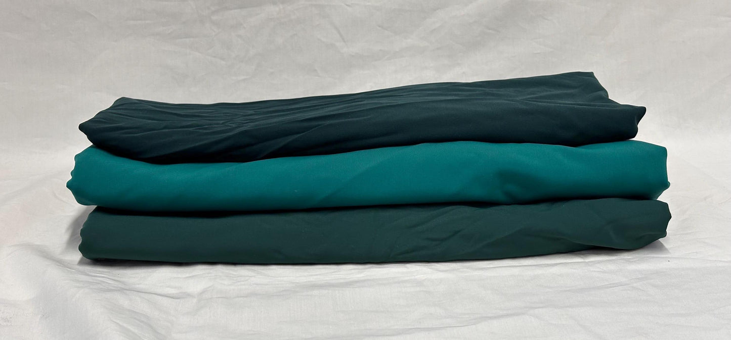 Nylon Spandex Tricot Solid Swimwear Activewear Fabric By The Yard Blue/Green Color Hue