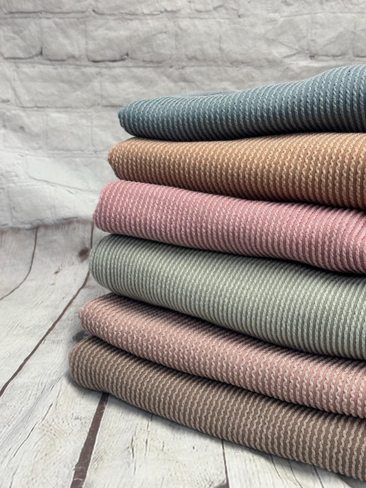 NEW COLORS! Texture Street  Rib Wave Knit Spandex Fabric By The Yard Urban Rib Cable Knit Spandex Texture Knit #5
