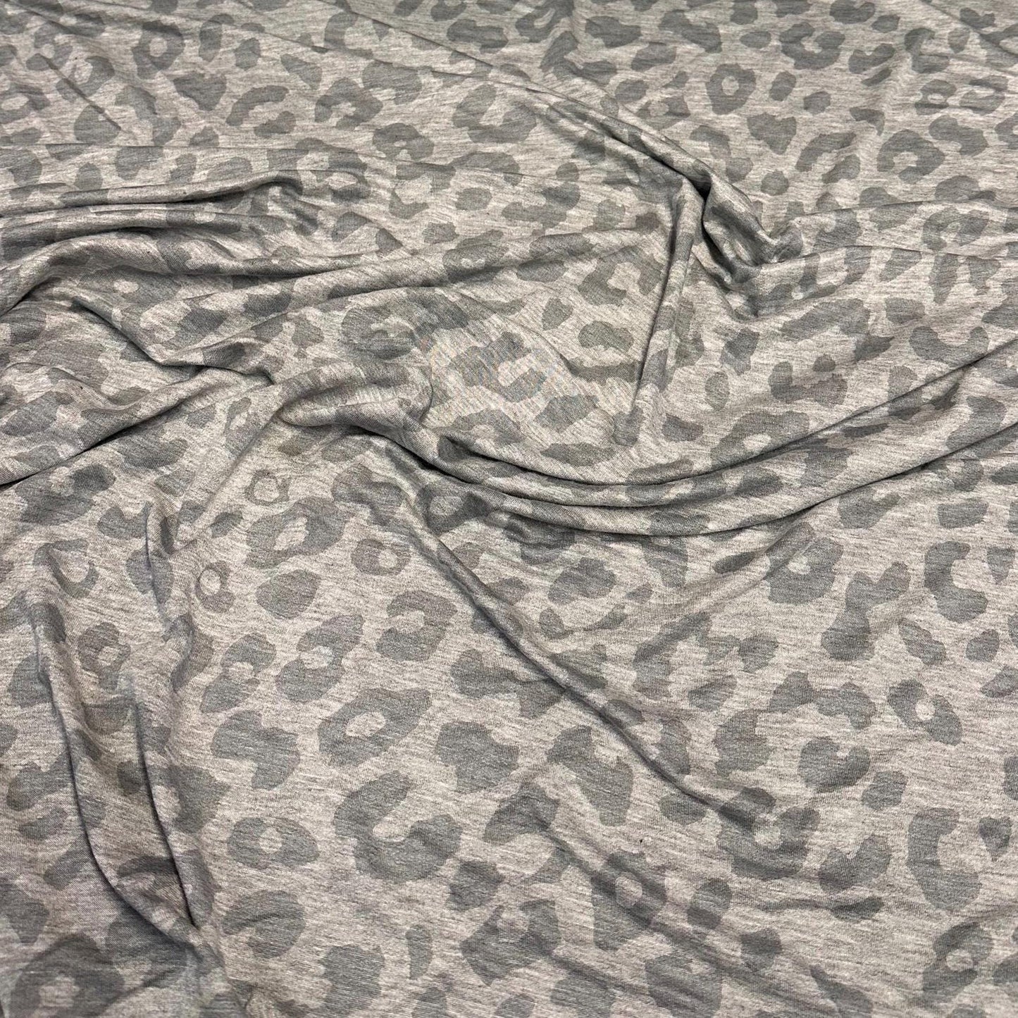 Bamboo Spandex French Terry Leopard Animal Print