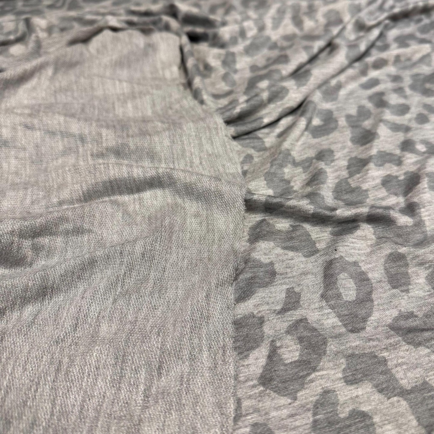 Bamboo Spandex French Terry Leopard Animal Print