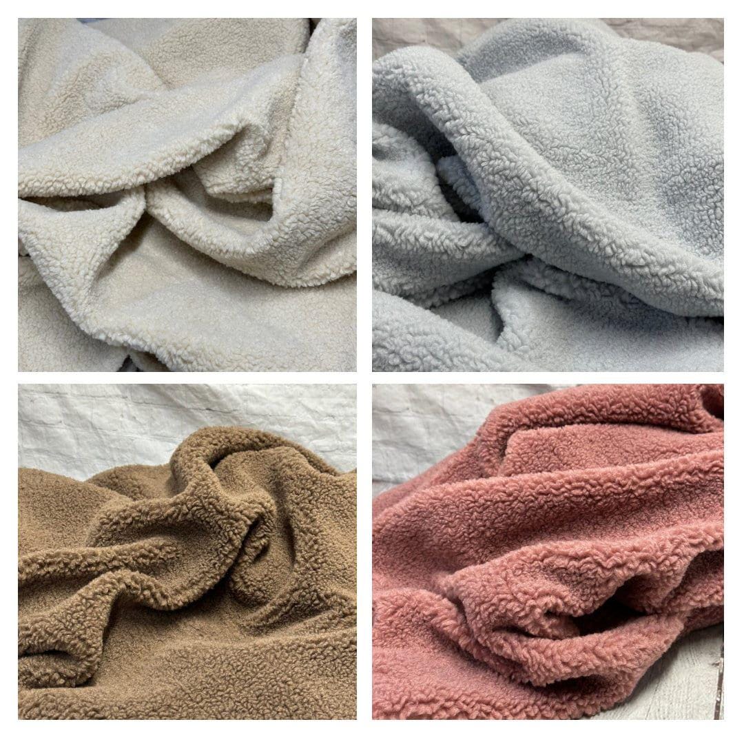 Teddy Plush Fuffy Curled Sherpa Fabric By The Yard