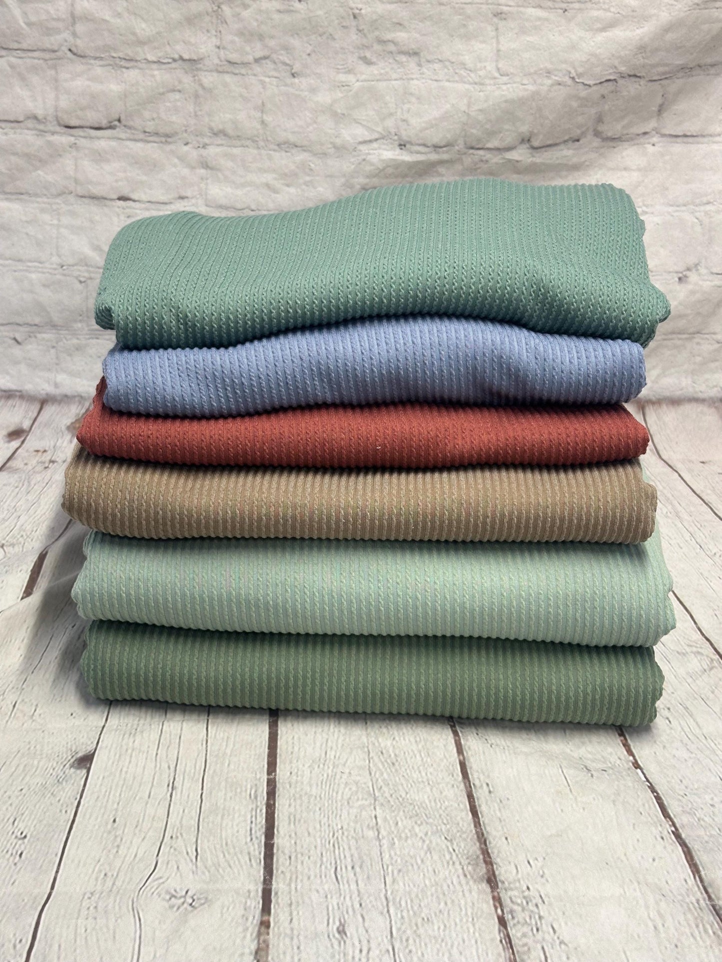 NEW COLORS! Texture Street Rib Wave Knit Spandex Fabric By The Yard Urban Rib Cable Knit Spandex Texture Knit #10