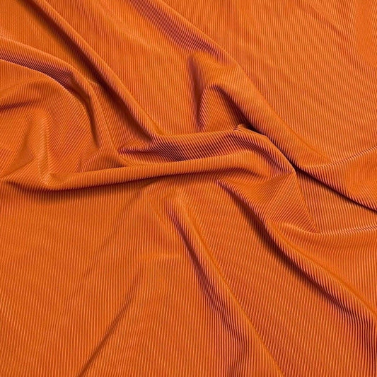 Premium 4-Way Stretch Ribbed Nylon Spandex Fabric for  Swimwear Fabric By The Yard Rust