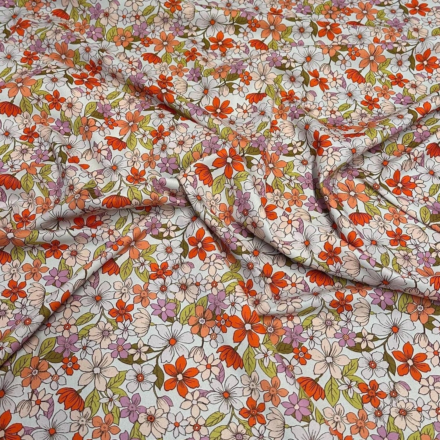 Airflow Woven Print Fabric By The Yard Multi Color Summer Floral Print