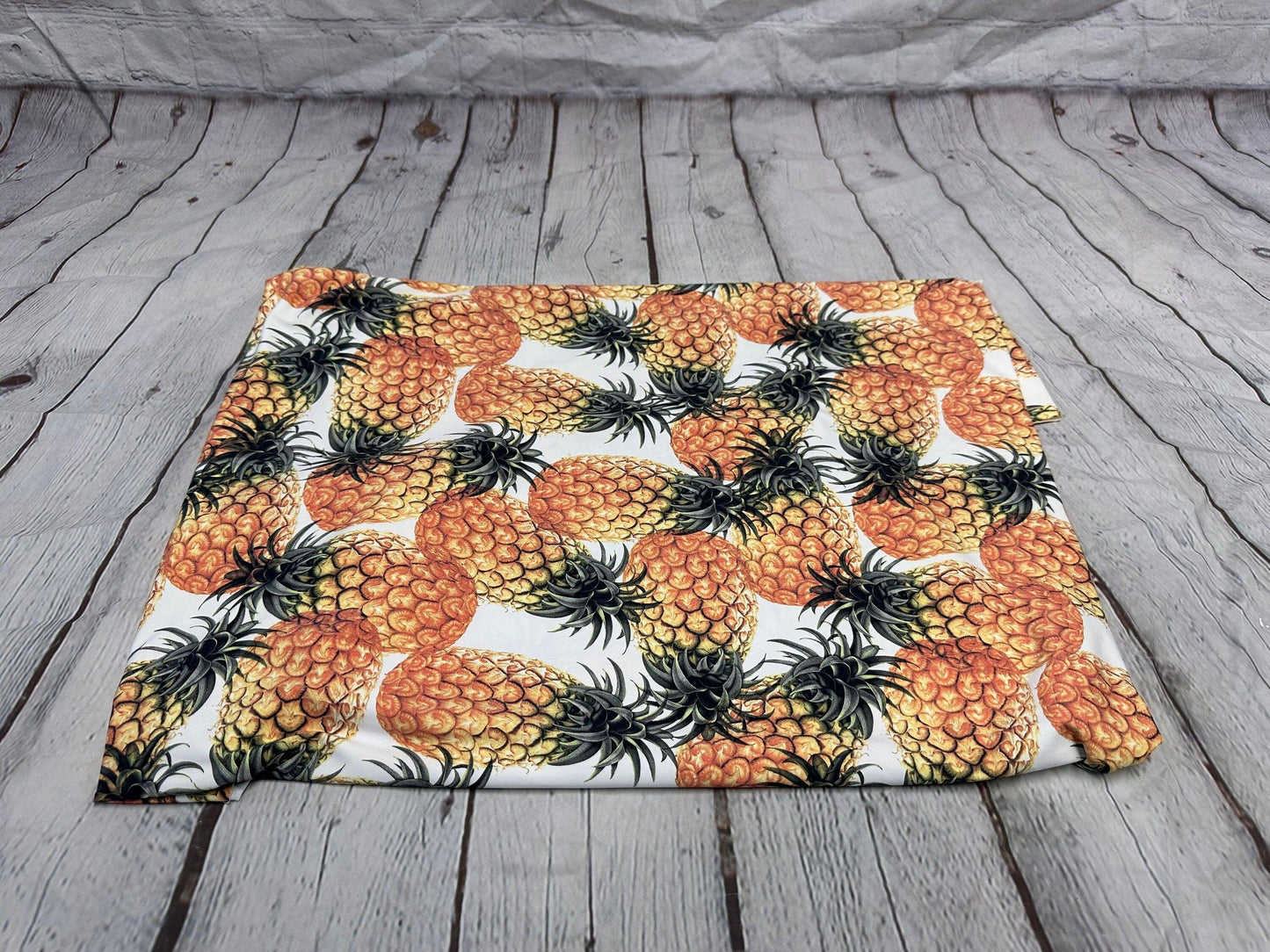 4 Way Stretch Assorted Print Nylon Spandex Fabric By The Yard Tricot Swim Wear Bikini Active Tropical Fruit Pineapple 240 GSM
