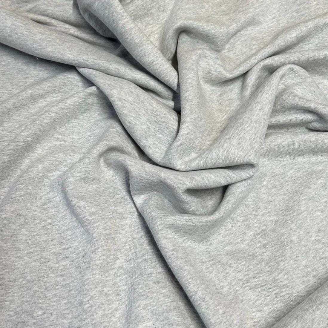 Premium Heavy Thick 16oz 100% Cotton Fleece Soft and Cozy Fabric for All Seasons Sweatshirt Joggers Streetwear Heather Grey