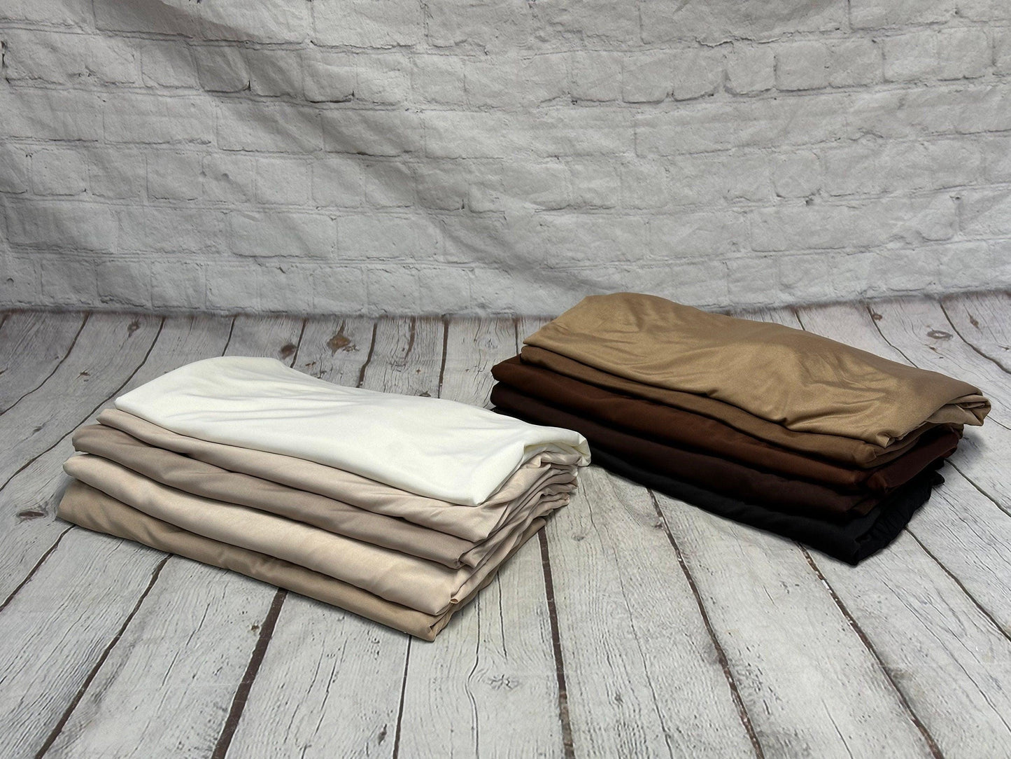 Venezia 4 Way Flowy Polyester Spandex Knit Fabric By The Yard Dresses, Skirts, Lingerie, intimates, Swim Wear, Lining, BodyCon Neutral Tone