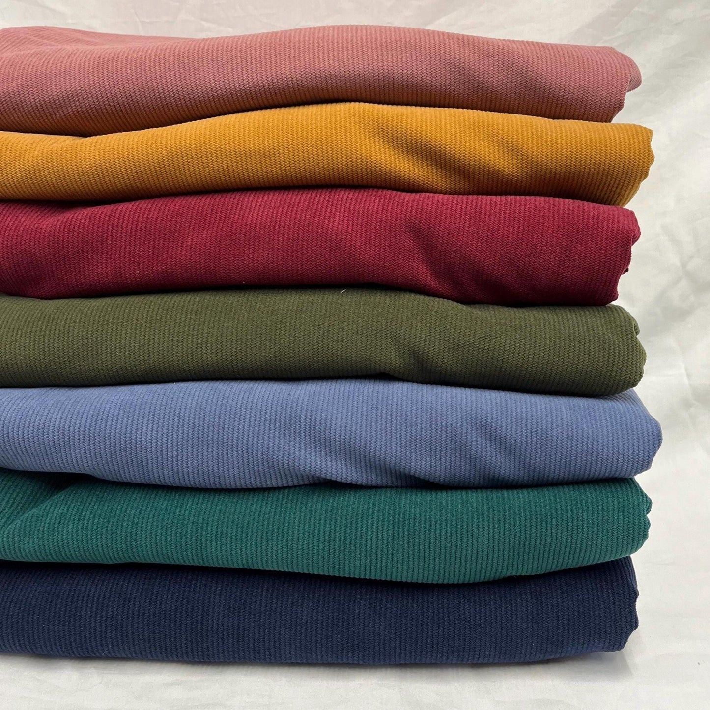 2 Way Stretch Corduroy Fabric By The Yard Polyester Solid Fall Fabric