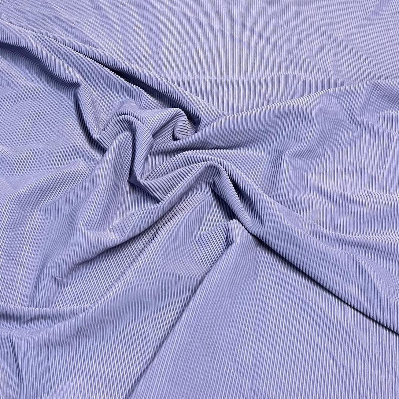 Premium 4-Way Stretch Ribbed Nylon Spandex Fabric for Swimwear Fabric By The Yard Steel Blue