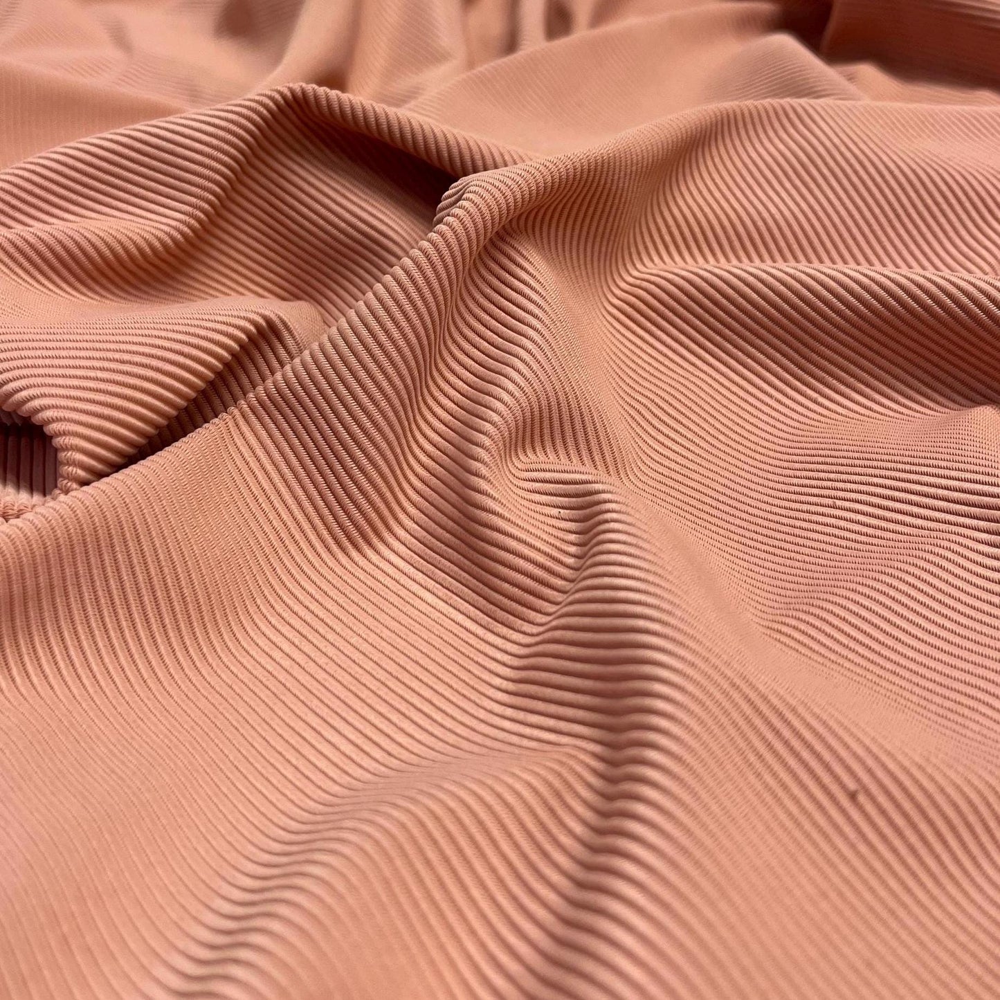 Premium 4-Way Stretch Ribbed Nylon Spandex Fabric for Swimwear Fabric By The Yard Rose