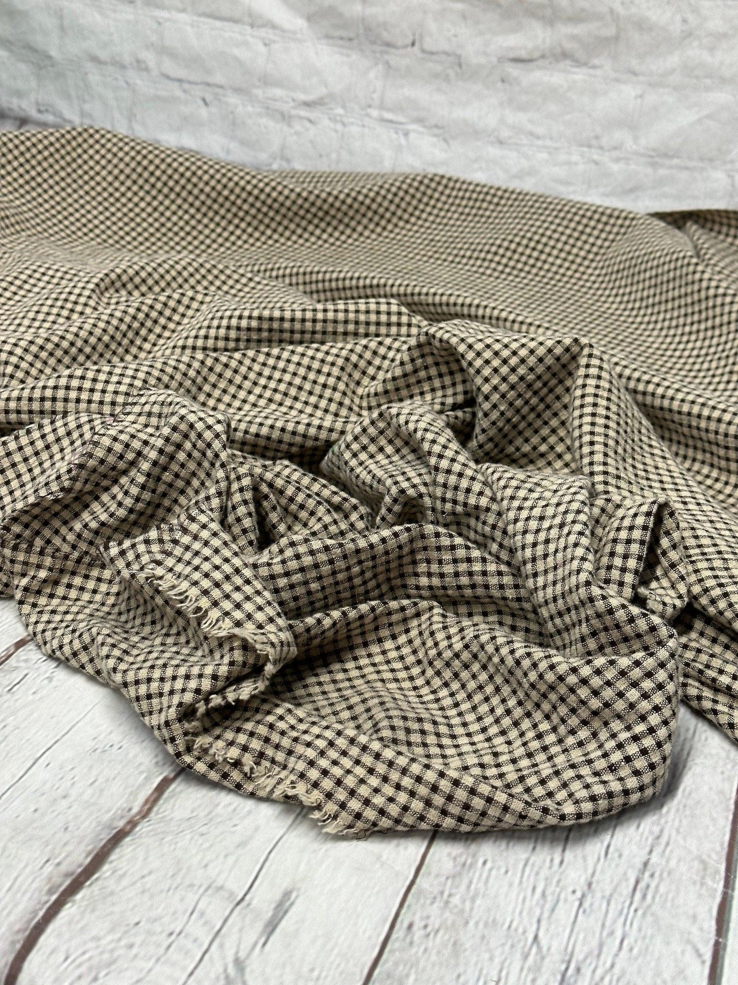 100% Cotton Double Gauze Pre Washed Gingham Small Checkered Mini Plaid