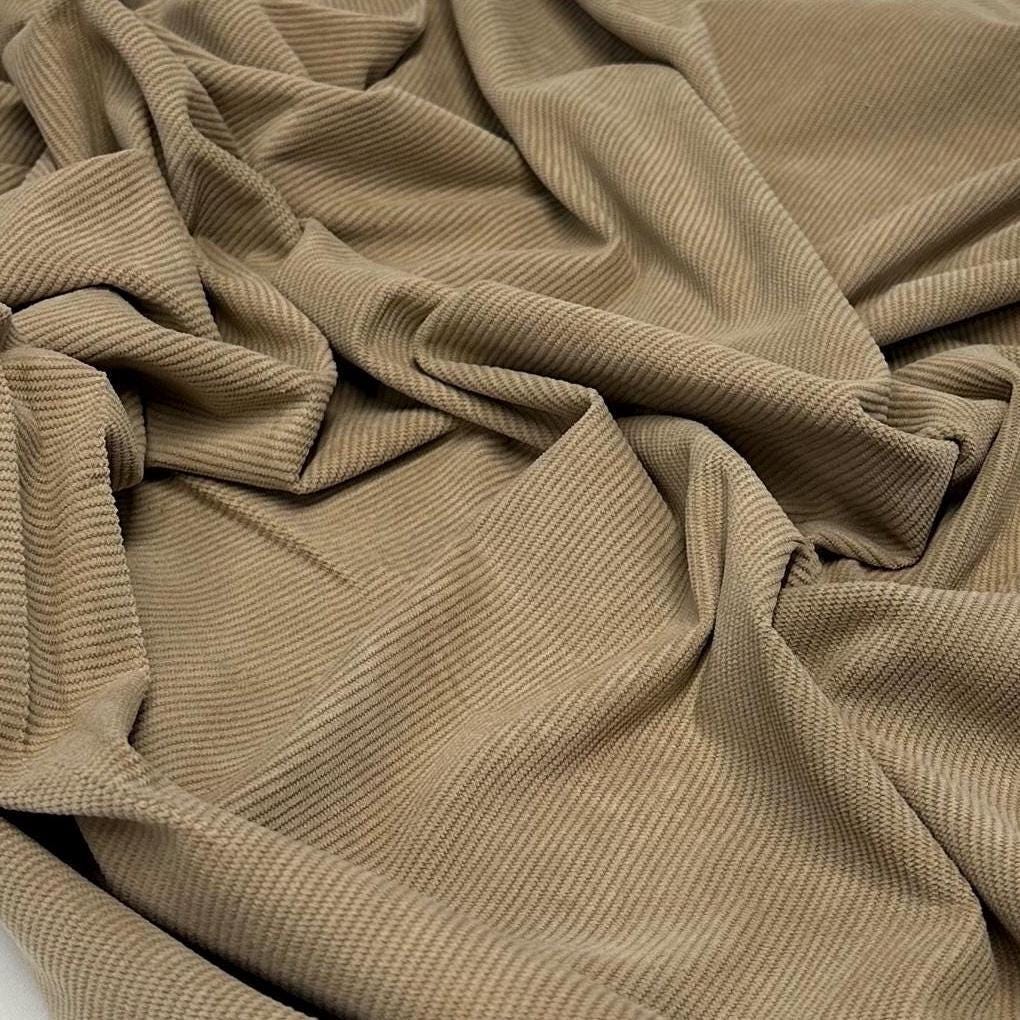 2 Way Stretch Corduroy Fabric By The Yard Polyester Solid Fall Fabric Neutral Colors