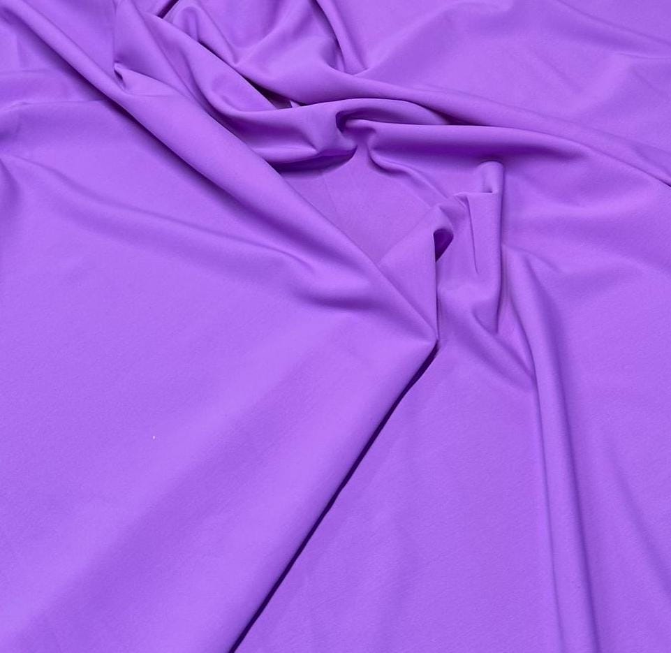 Nylon Spandex Tricot Solid Swimwear Activewear Fabric By The Yard Dusty Purple Hue