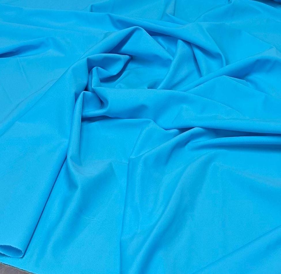 Nylon Spandex Tricot Solid Swimwear Activewear Fabric By The Yard Light Blue Shades Hue