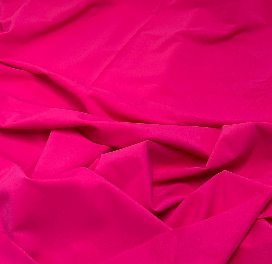Nylon Spandex Tricot Solid Swimwear Activewear Fabric By The Yard Fuchsia Hue