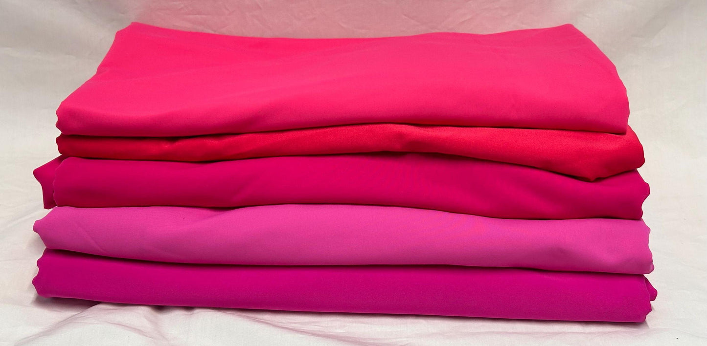 Nylon Spandex Tricot Solid Swimwear Activewear Fabric By The Yard Fuchsia Hue