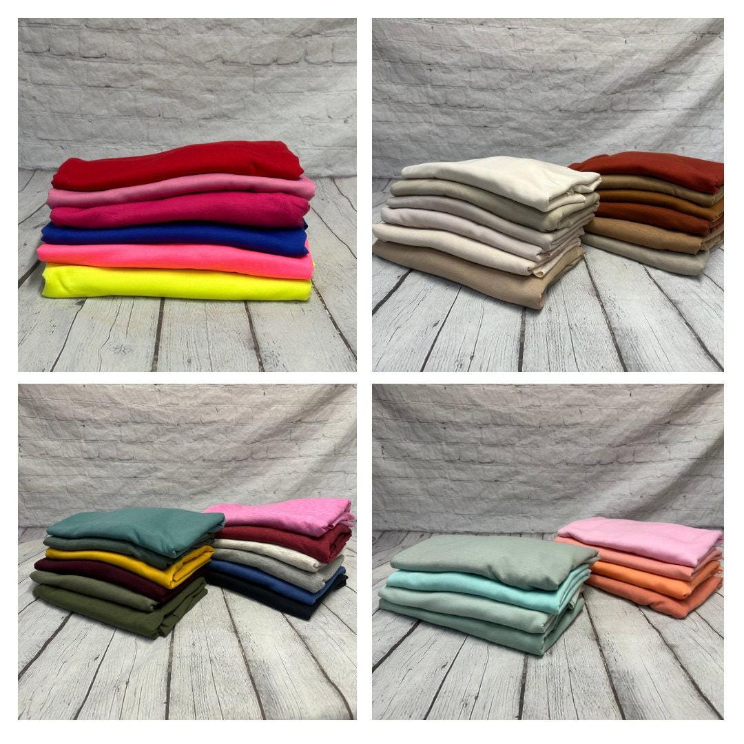 French Terry Spandex 2 Way Stretch Terry Knit Poly Rayon Spandex