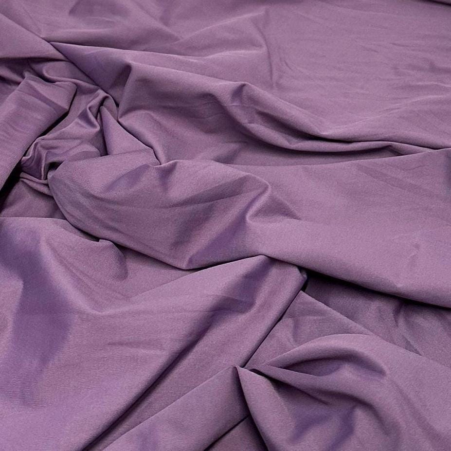 Nylon Spandex Tricot Solid Swimwear Activewear Fabric By The Yard Dusty Purple Hue