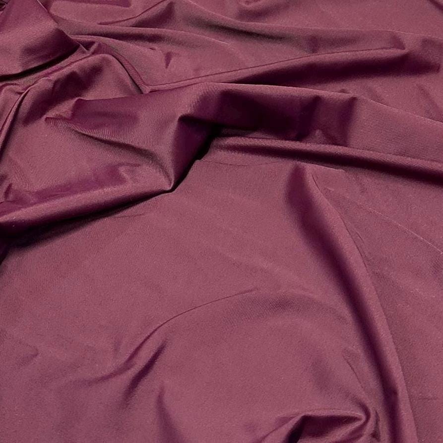 Nylon Spandex Tricot Solid Swimwear Activewear Fabric By The Yard Dusty Purple Hue