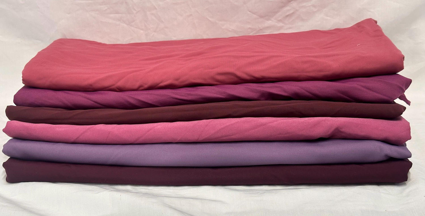 Nylon Spandex Tricot Solid Swimwear Activewear Fabric By The Yard Dusty Purple Hue