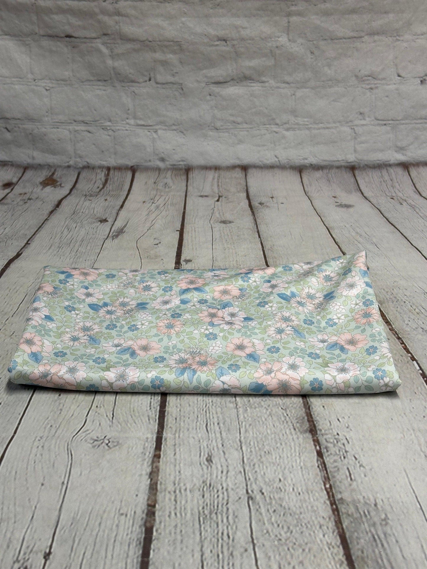 4 Way Stretch Tricot Print Spandex Fabric By The Yard Tricot Swim Wear Bikini Soft Pastel Small Ditsy Flower Foral Sage Rose Daisy