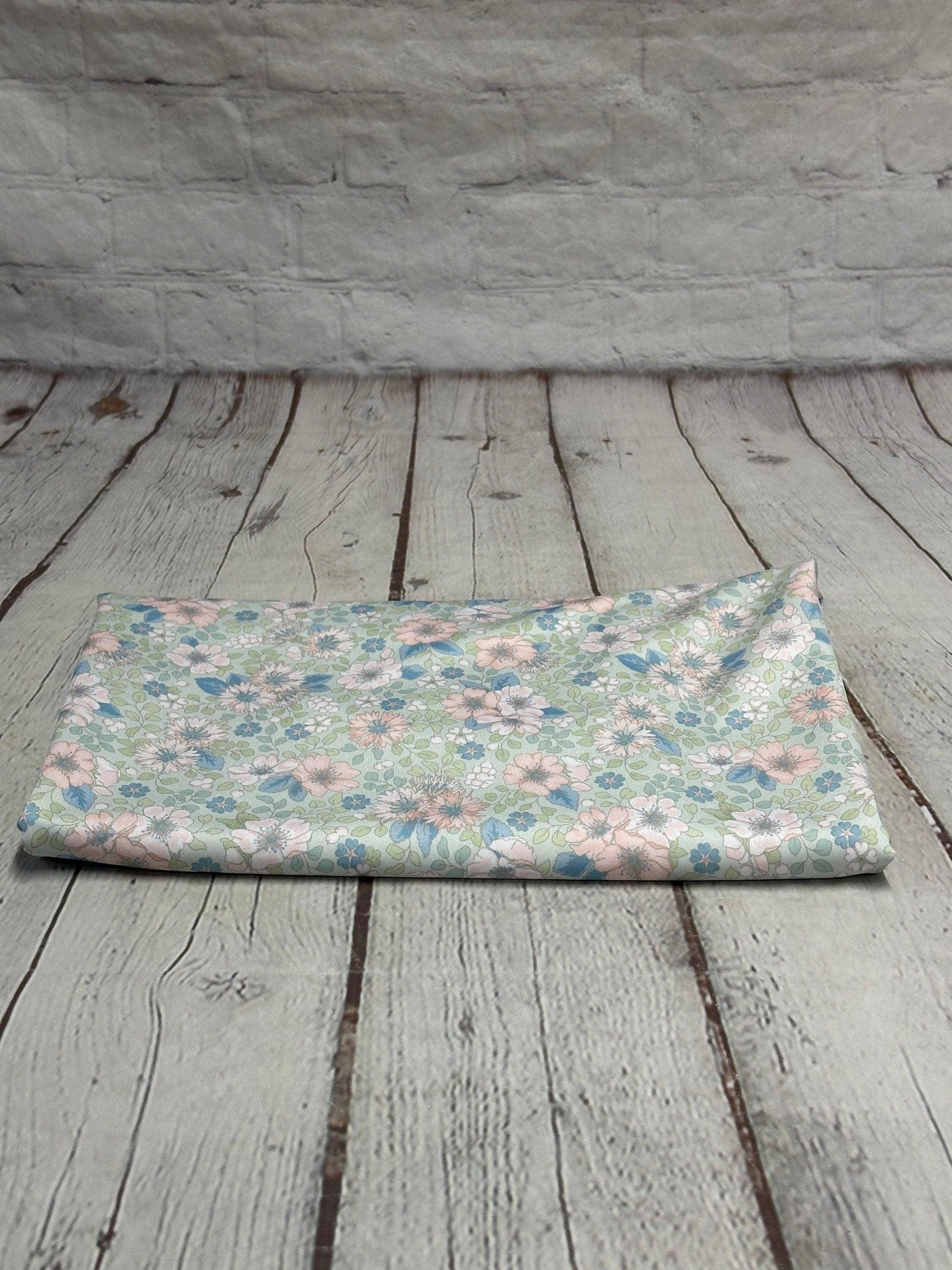 4 Way Stretch Tricot Print Spandex Fabric By The Yard Tricot Swim Wear Bikini Soft Pastel Small Ditsy Flower Foral Sage Rose Daisy