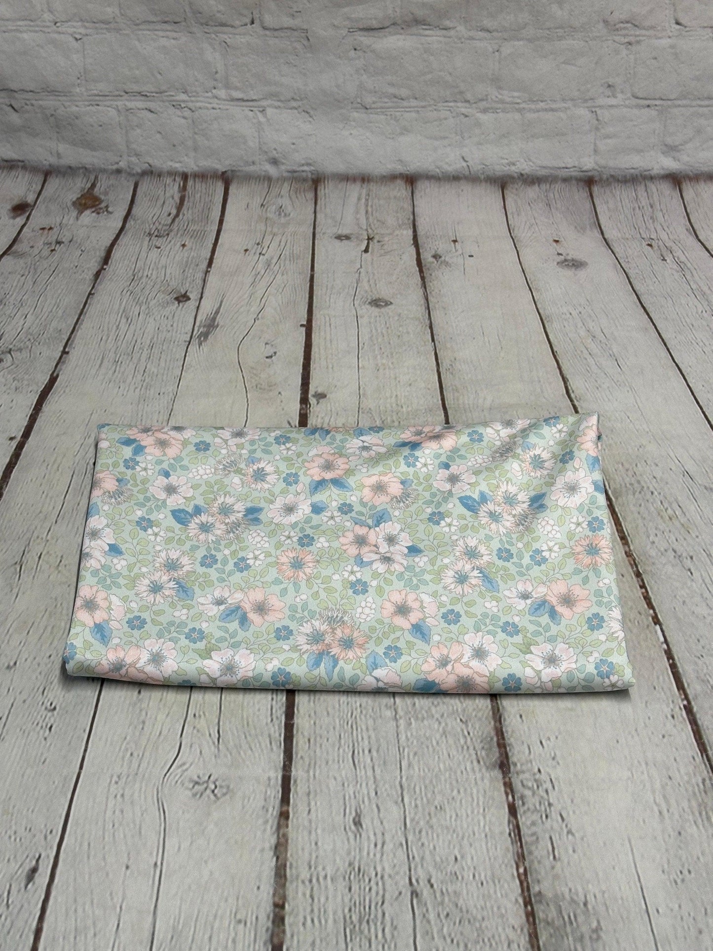 4 Way Stretch Tricot Print Spandex Fabric By The Yard Tricot Swim Wear Bikini Soft Pastel Small Ditsy Flower Foral Sage Rose Daisy