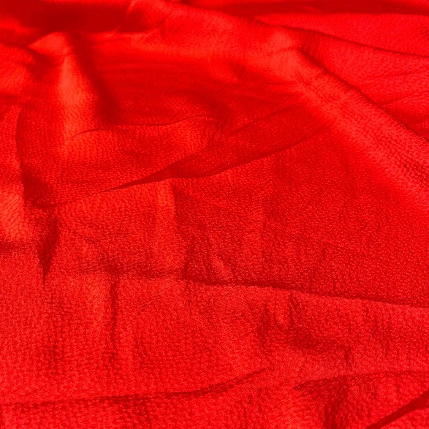 100% Silk Hammered Silk Charmeuse Solid Silk Fabric By The Yard Red 52 inch