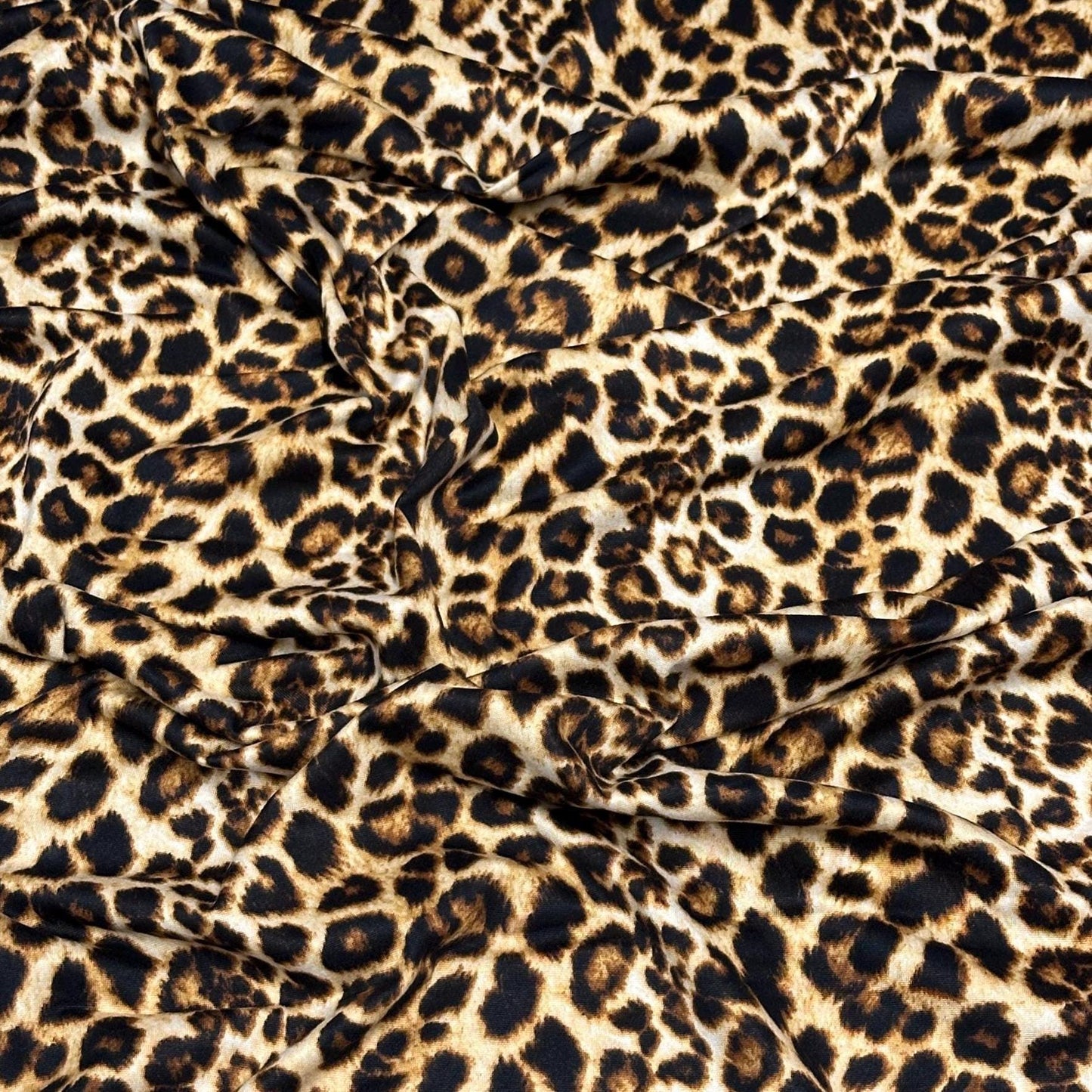 DBP Double Brushed Poly Spandex DTY Print Cheetah Animal Loepard Print By The Yard
