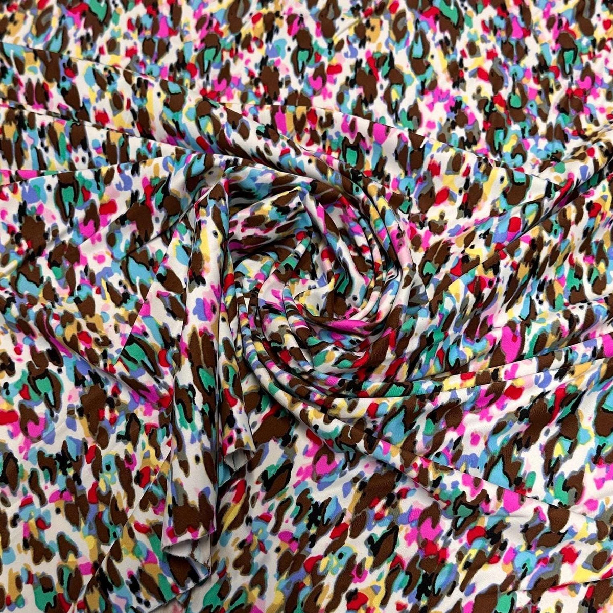 4 Way Stretch Print Nylon Spandex Fabric By The Yard Tricot Swim Wear Bikini Active Wear Geometric Shape Dots Abstract Purple Red