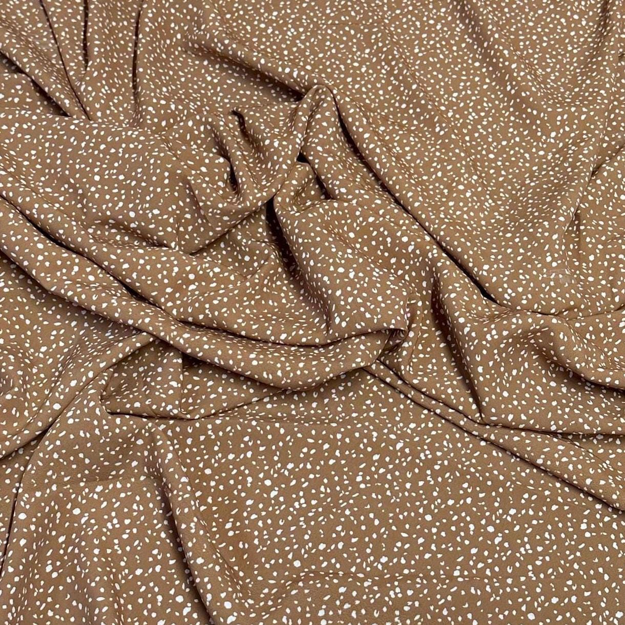 Airflow Woven Print Fabric By The Yard Small Dot Rust Brown Polka Dot Swiss Dot