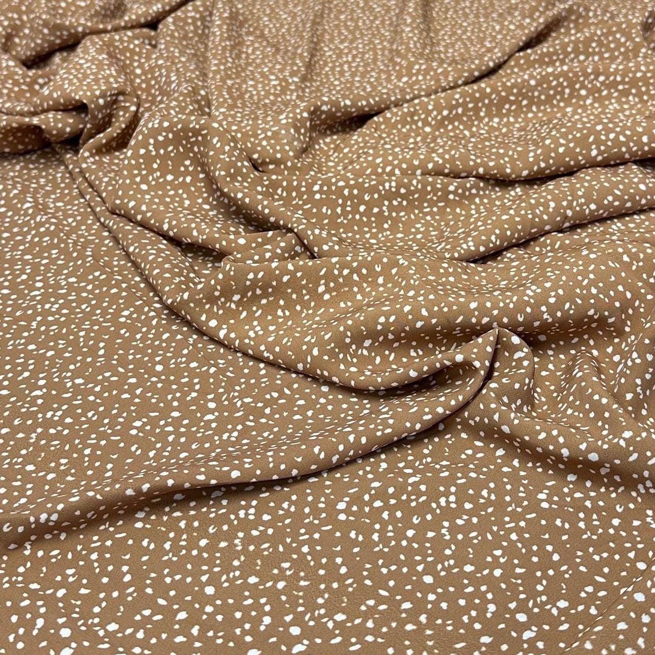 Airflow Woven Print Fabric By The Yard Small Dot Rust Brown Polka Dot Swiss Dot
