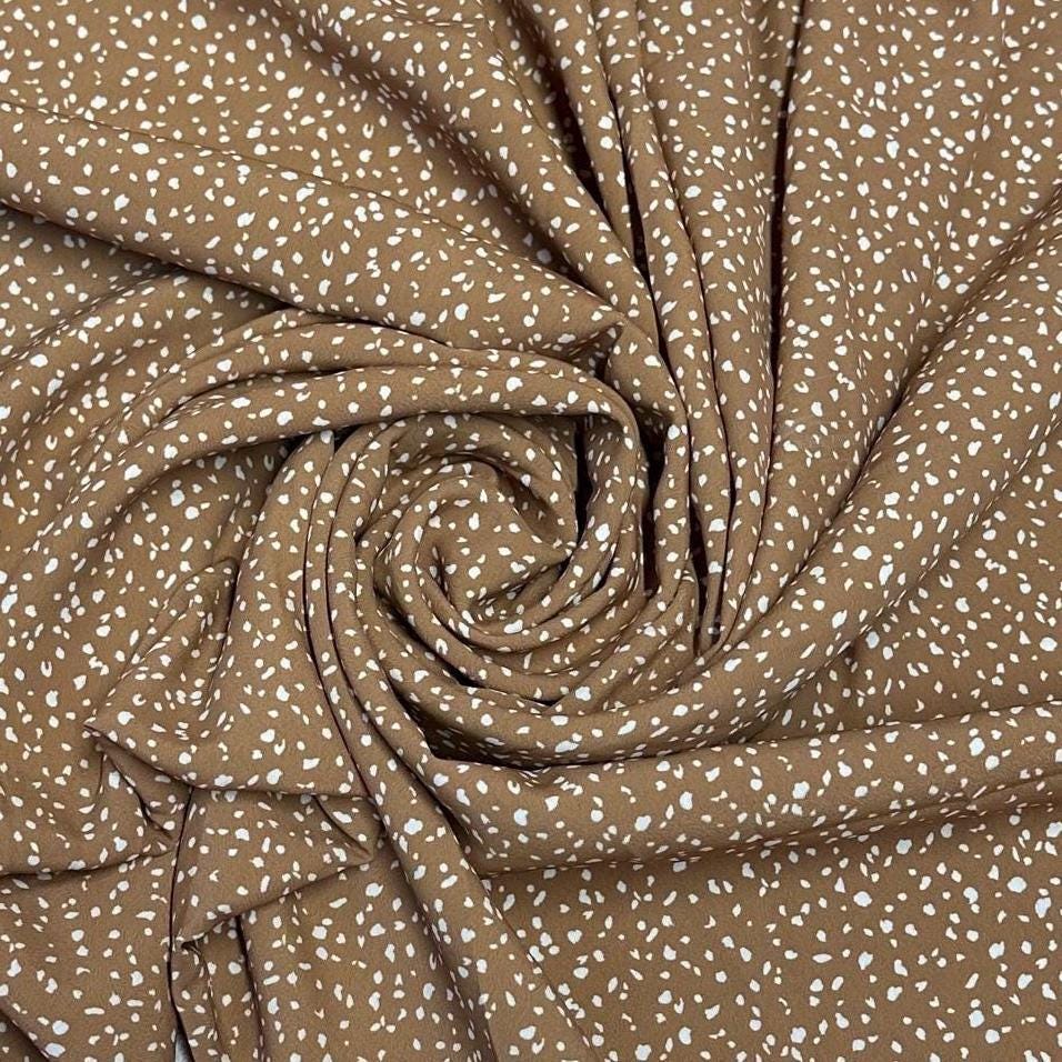 Airflow Woven Print Fabric By The Yard Small Dot Rust Brown Polka Dot Swiss Dot