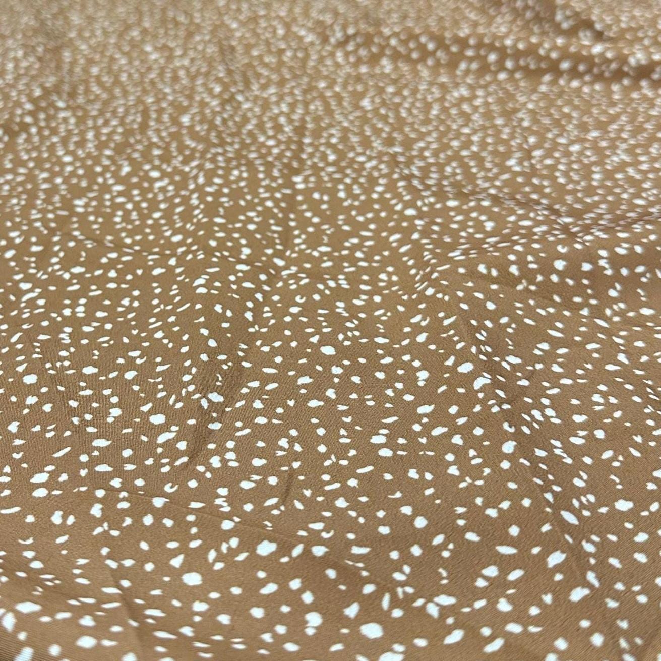 Airflow Woven Print Fabric By The Yard Small Dot Rust Brown Polka Dot Swiss Dot