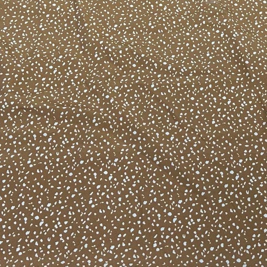 Airflow Woven Print Fabric By The Yard Small Dot Rust Brown Polka Dot Swiss Dot